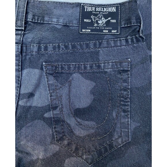 True Religion Gray Camo Rocco Moto Jeans Men’s 33/38 Inseam 33.5" Rise 12" - Picture 6 of 12